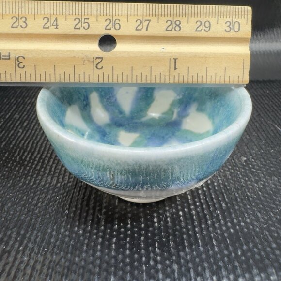 Whitefish Pottery Salt Cellar Dipping Dish Small Bowl Container Hand Made VTG - Picture 4 of 11